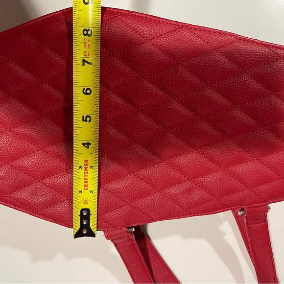 Lux De Ville Matte Red Coffin Handbag Rockabilly Skull Purse - Picture 8 of 12